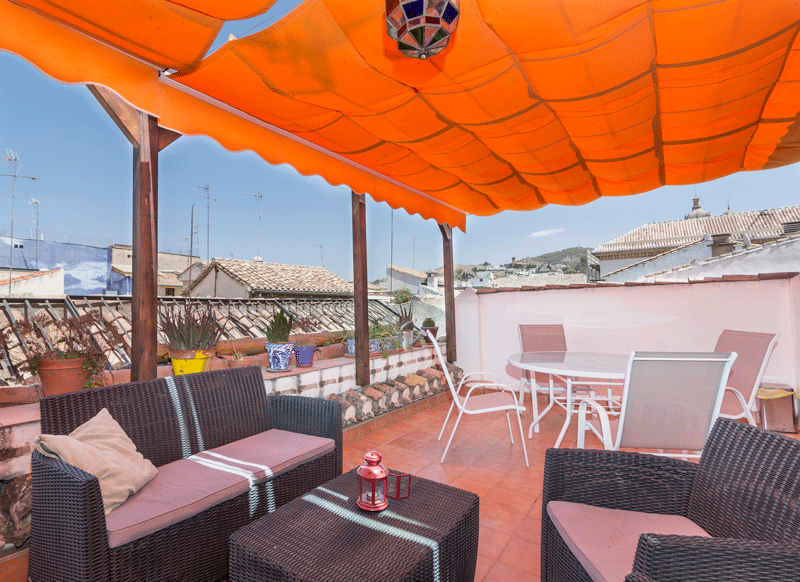 elgranado07 El Granado Hostel rooftop orange terrace